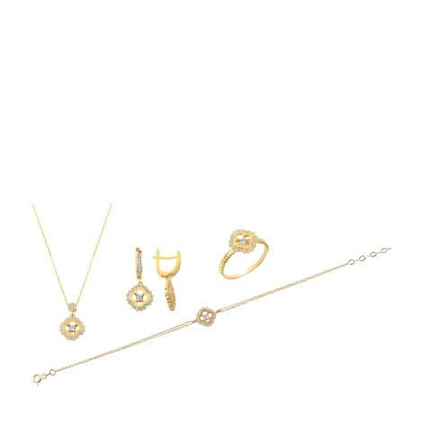 14 Ayar Altın Kalp Figürlü Mini Set